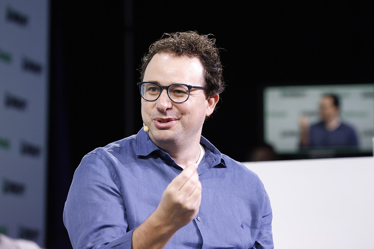 Dario Amodei, chief executive of Anthropic, speaking at a conference in 2023.