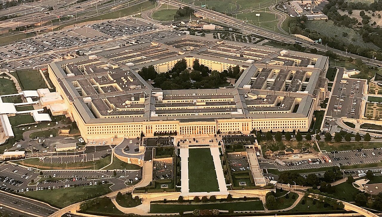 Pentagon building from aerial view