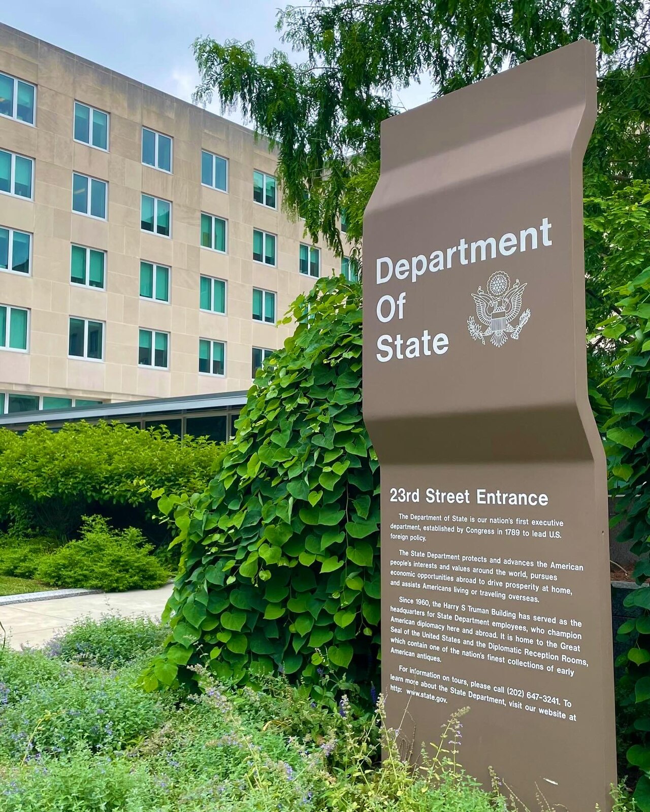 Department Of State sign