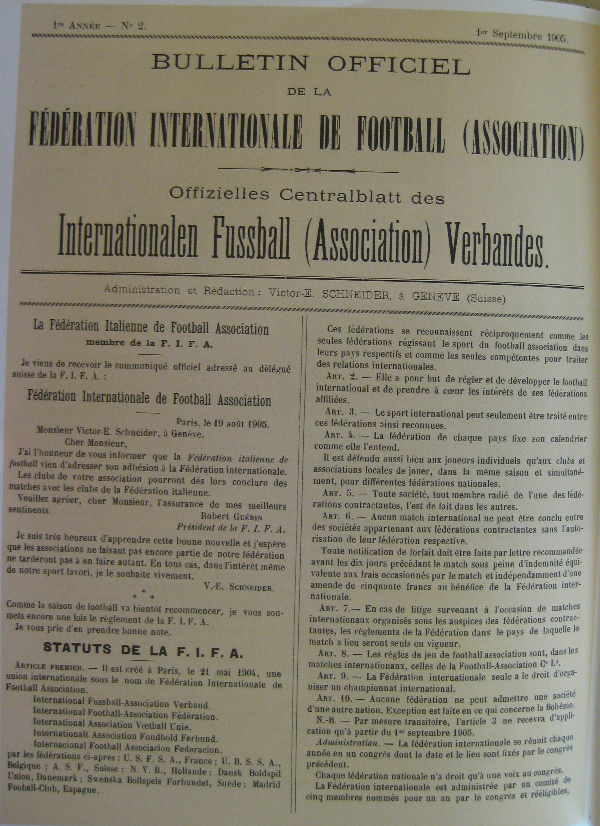 Bulletin Officiel de la Federation Internationale de Football (Association)