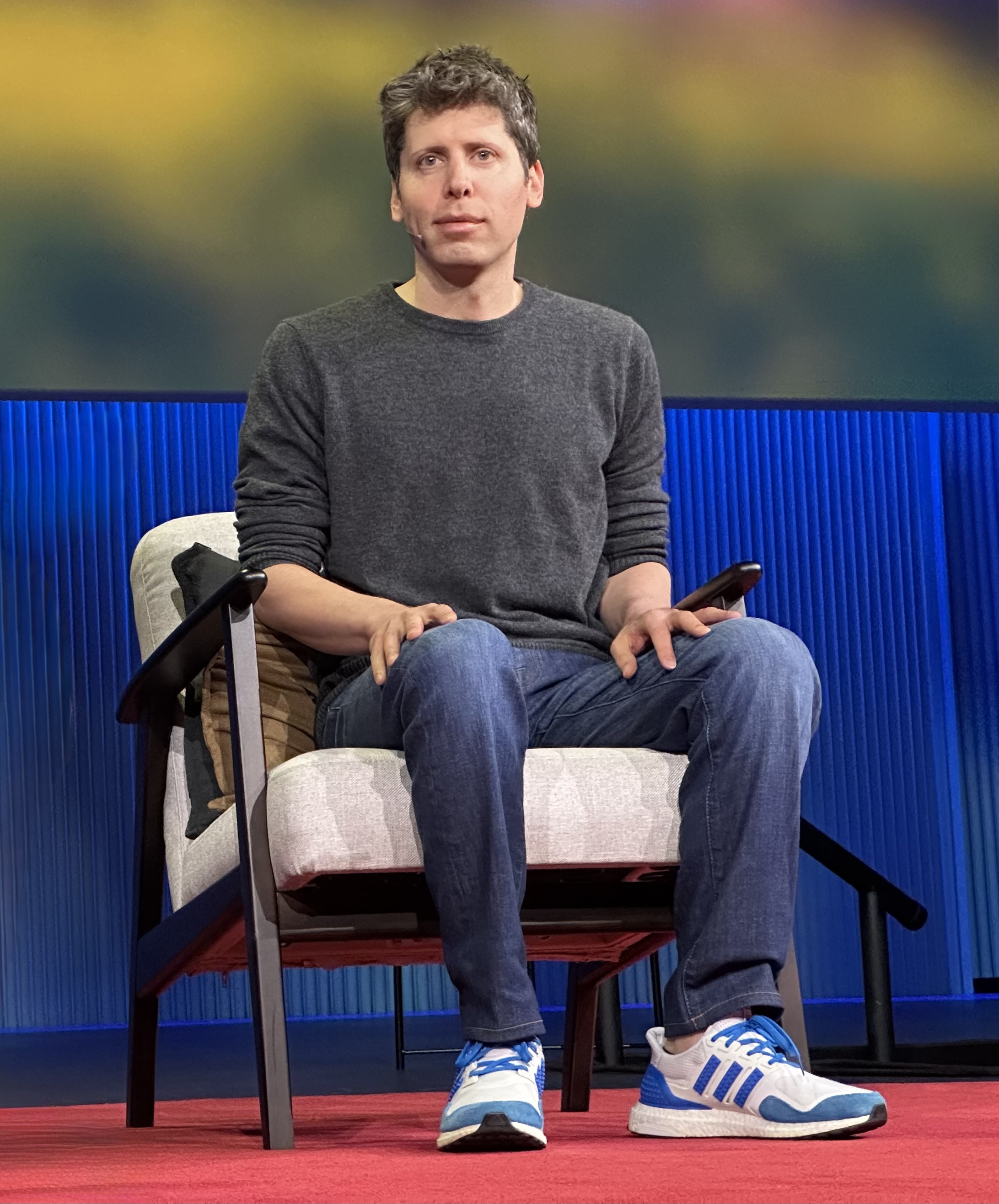 Sam Altman speaking onstage at TED in April 2025.