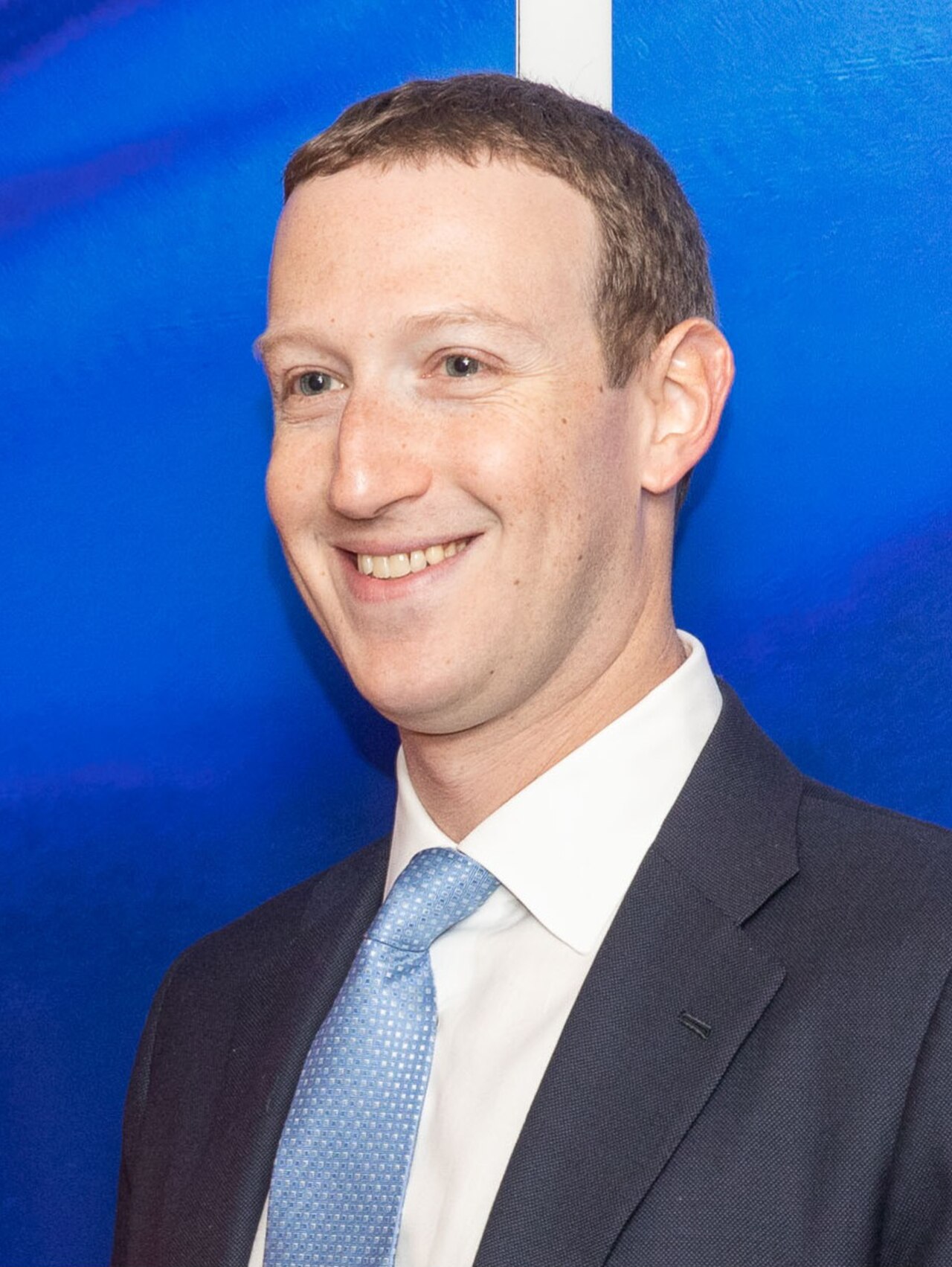 Mark Zuckerberg speaking during a 2020 meeting with European Commission Vice-President Vera Jourova in Brussels. Archival photograph.